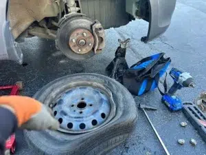 Tyre Changing by Amanah Roadside Assistance in Atlanta